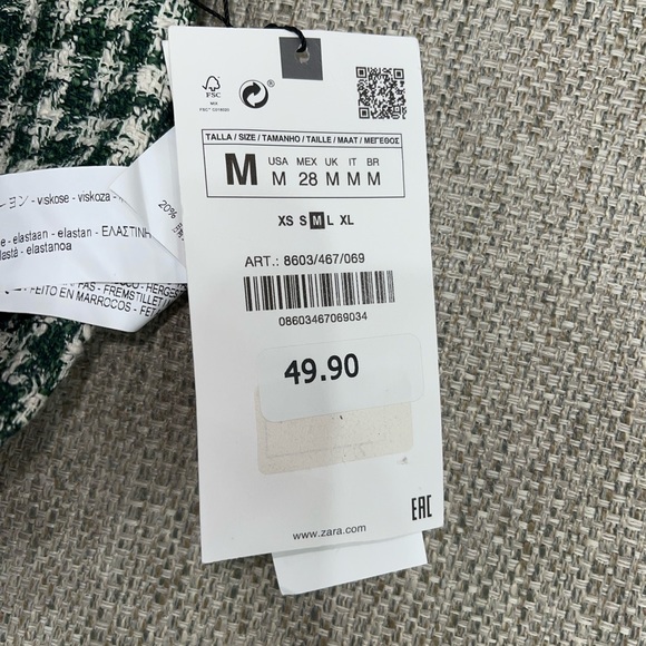 Zara Structured Mini Flare Pants Size M - Picture 3 of 4